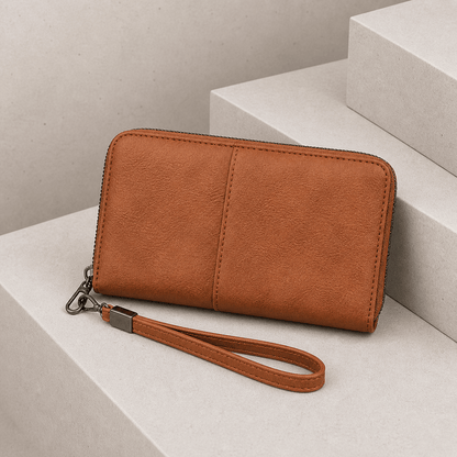 Portefeuille Long Homme Voyage Passeport RFID Dragonne