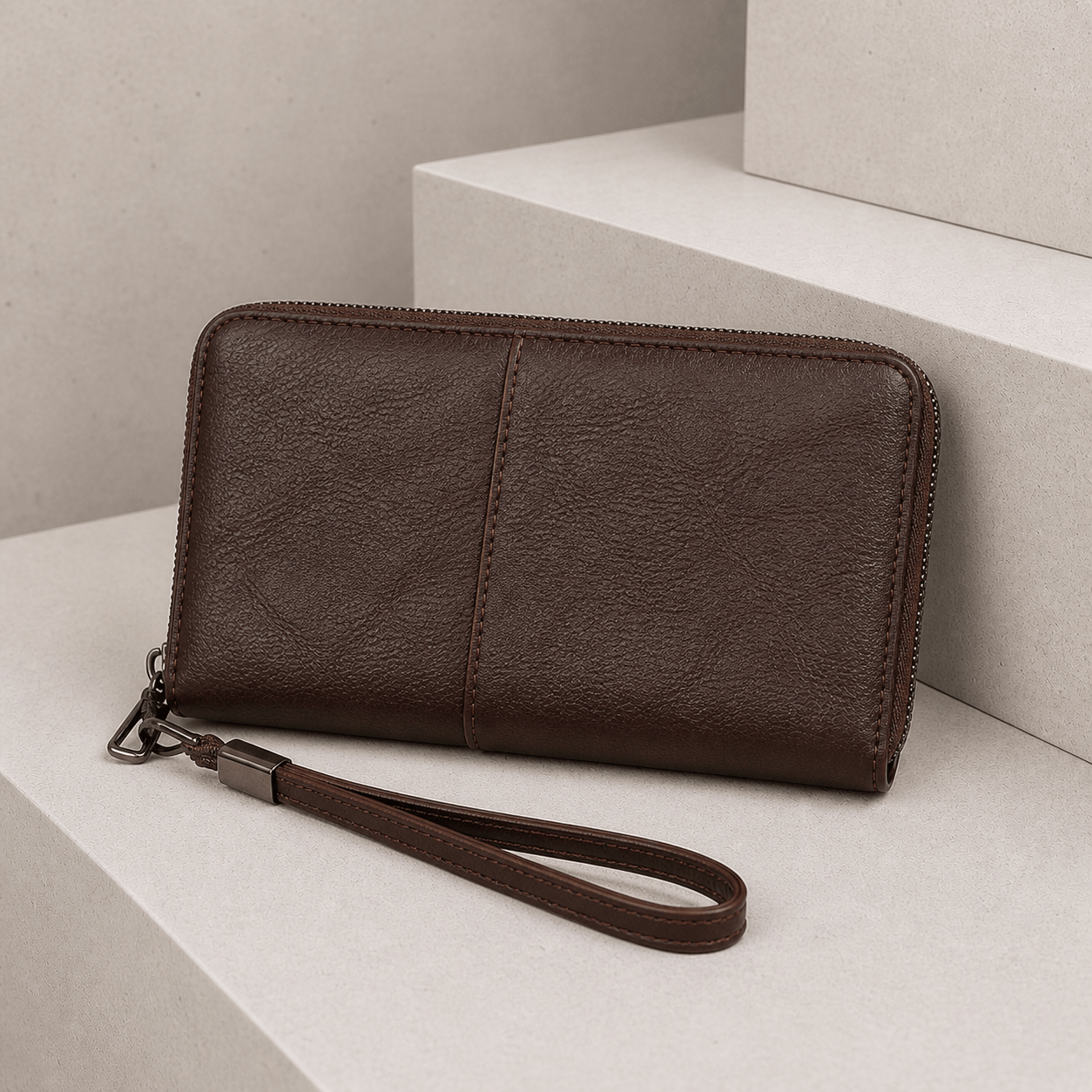 Portefeuille Long Homme Voyage Passeport RFID Dragonne