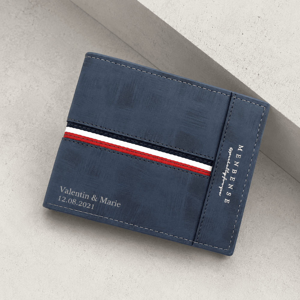 Portefeuille Homme Personnalisable Prénom et Date