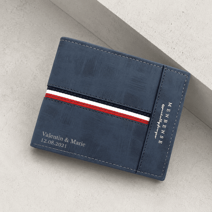 Portefeuille Homme Personnalisable Prénom et Date