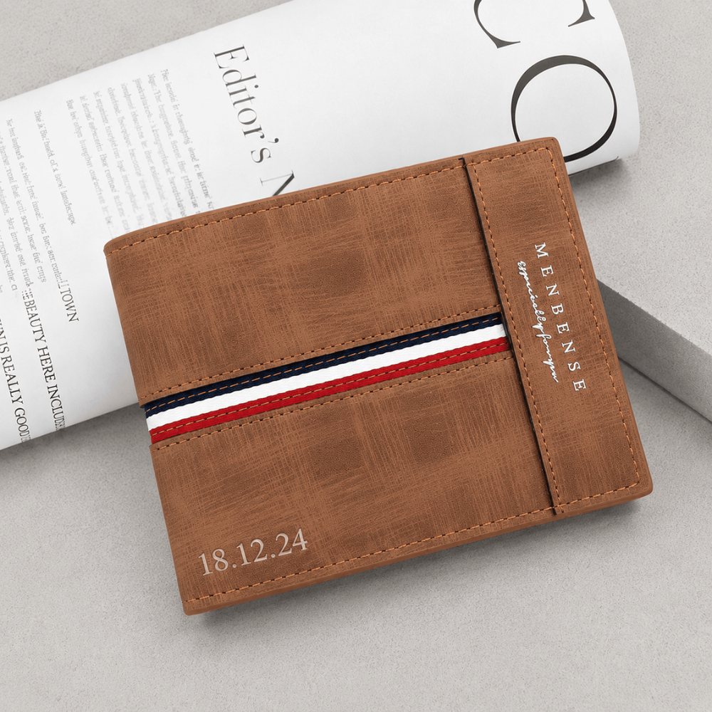 Portefeuille Homme Personnalisable Prénom et Date