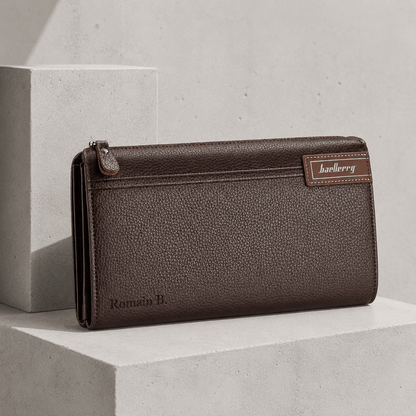 Grand Portefeuille Personnalisé Homme Zippé à Graver