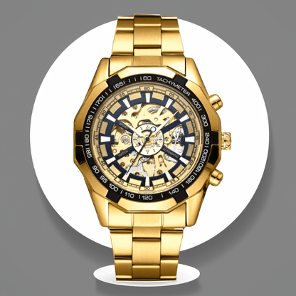 Montre Squelette Automatique Or