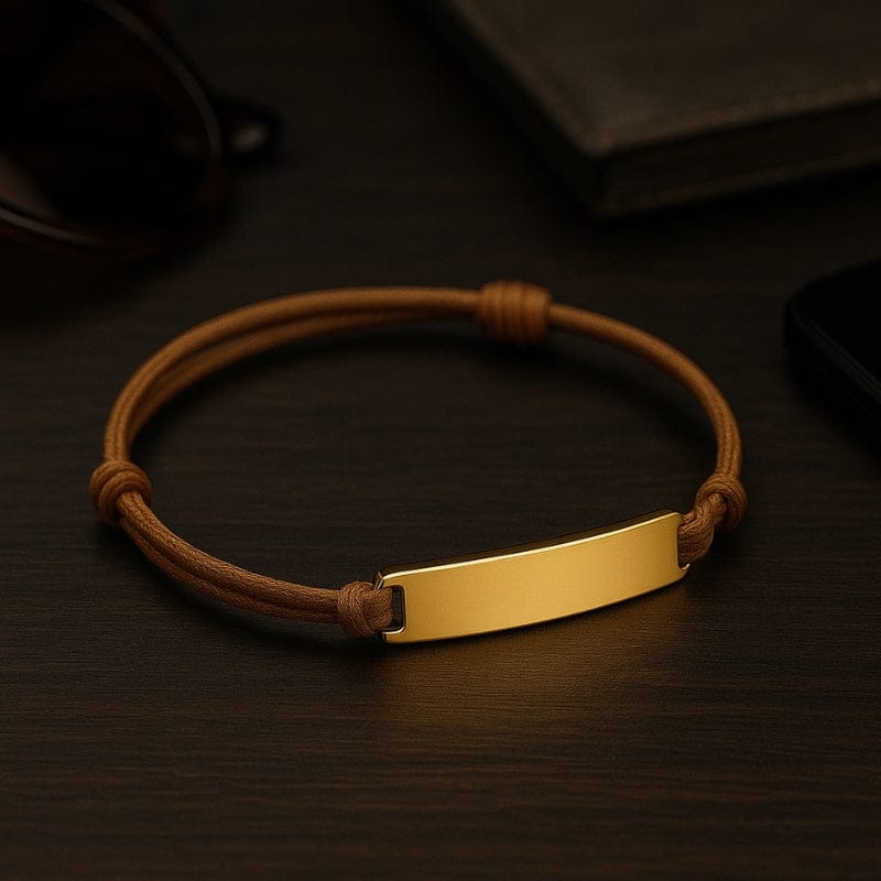 Bracelet Cordon Personnalisé Homme à Graver | Acier Inoxydable