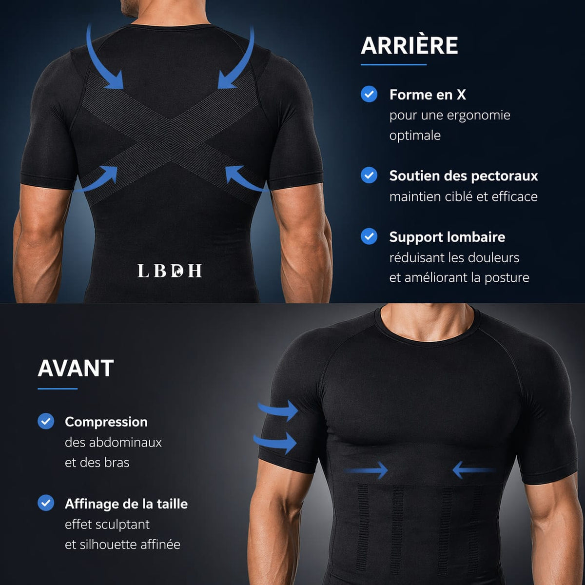 Tee-shirt de compression homme