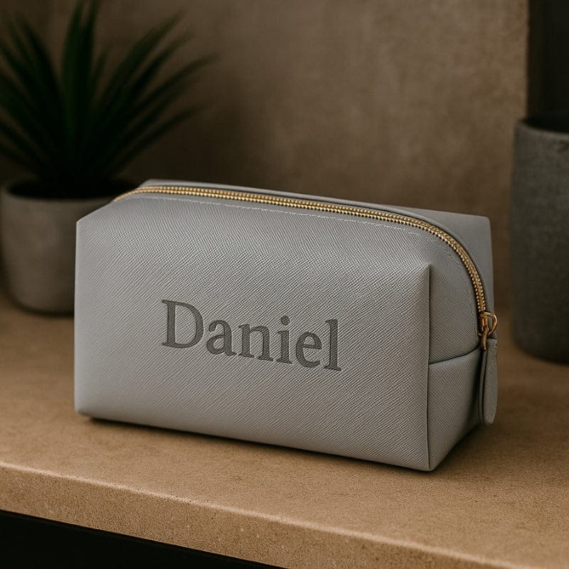 Trousse de toilette homme luxe en cuir – 3 tailles, personnalisation incluse