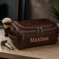 Trousse de toilette homme personnalisée en cuir – Gravure incluse