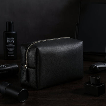 Trousse de toilette homme luxe en cuir – 3 tailles, personnalisation incluse