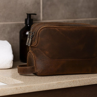 Grande Trousse de Toilette Cuir Homme - Personnalisable
