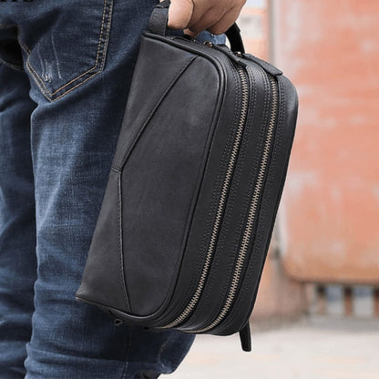 Trousse de toilette homme cuir véritable - Luxe intemporel