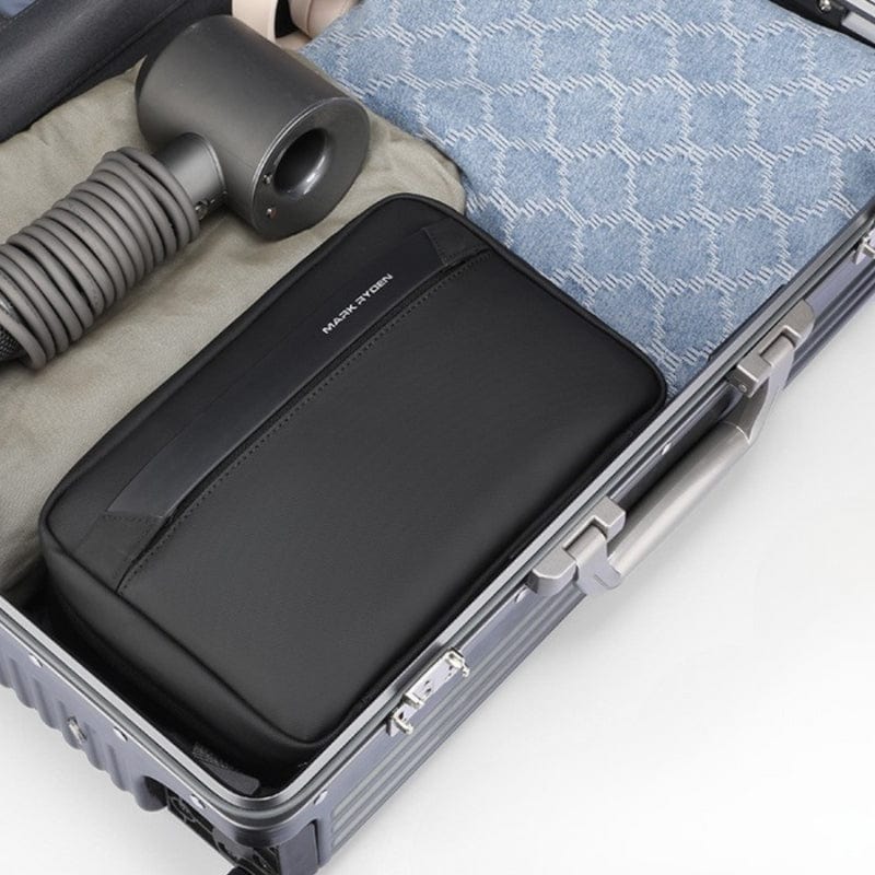 Trousse de toilette homme cuir voyage - Format compact