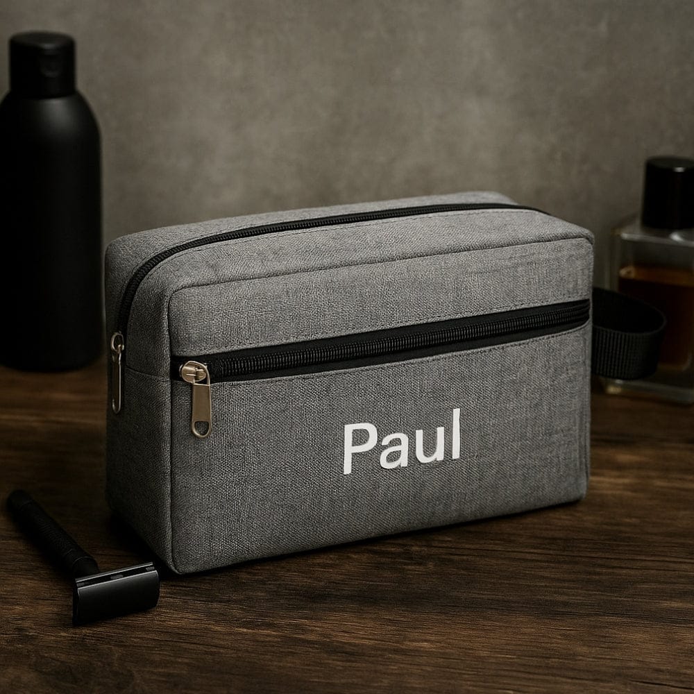 Trousse de toilette voyage homme - personnalisable et compacte