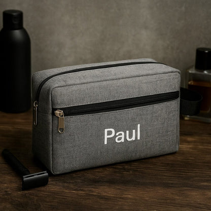 Trousse de toilette voyage homme - personnalisable et compacte