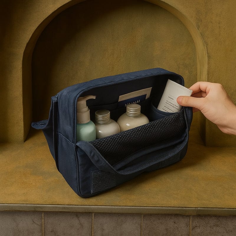 Trousse de toilette homme suspendue - Compartiments organisés