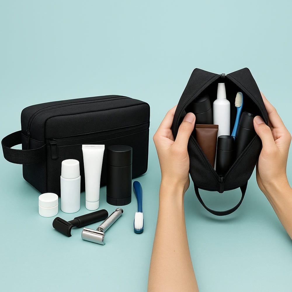 Trousse de toilette voyage homme - personnalisable et compacte