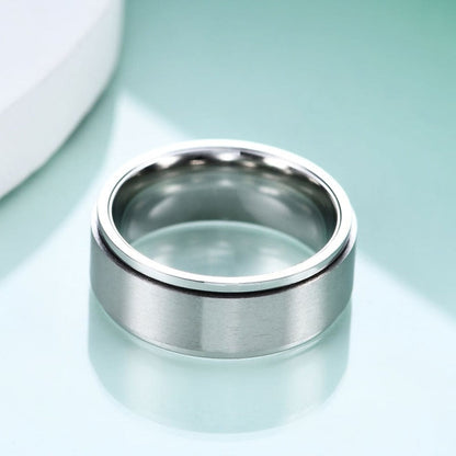 BAGUE ARGENT ANTI STRESS ANNEAU TOURNANT